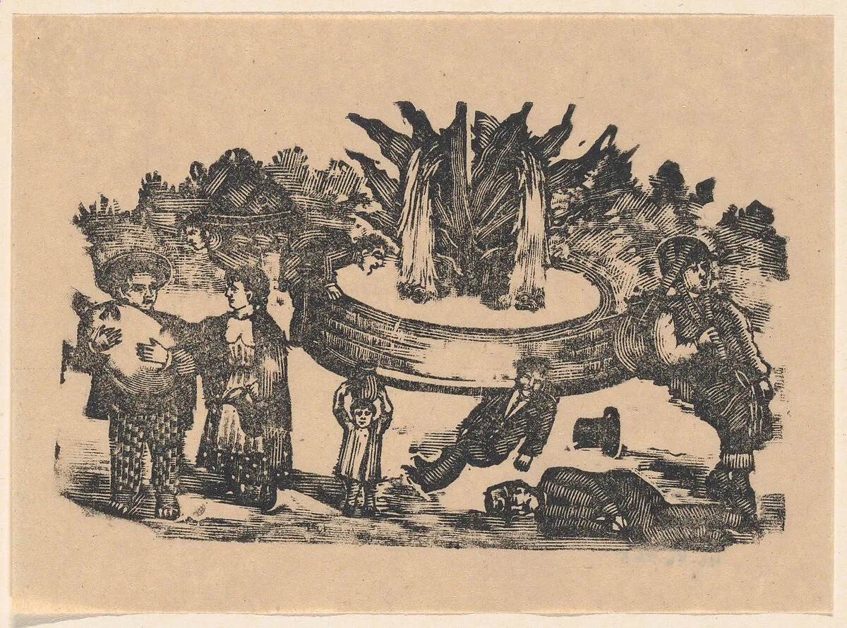 Miraculous fountain — Manuel Manilla|José Guadalupe Posada
