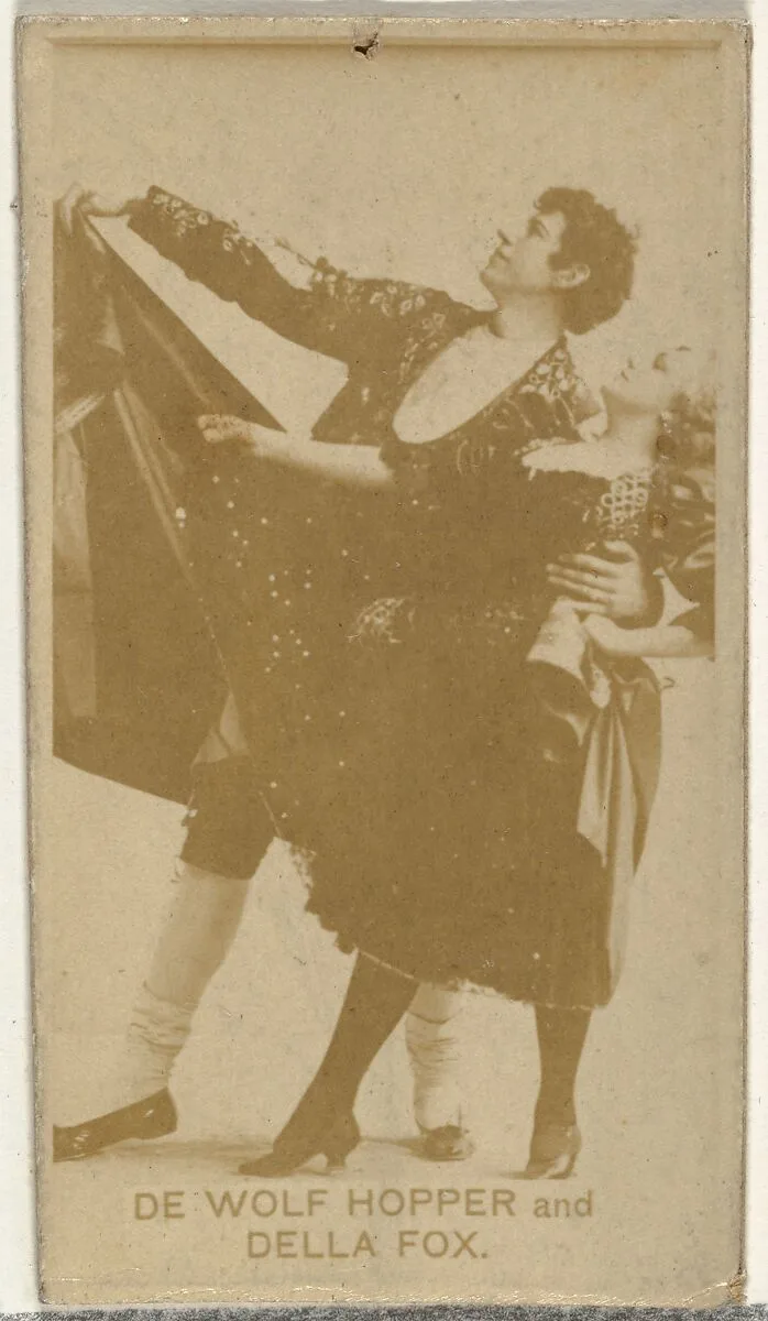 De Wolf Hopper and Della Fox, from the Actors and Actresses series (N145-8) issued by Duke Sons & Co. to promote Duke Cigarettes — American Tobacco Company|W. Duke, Sons & Co.
