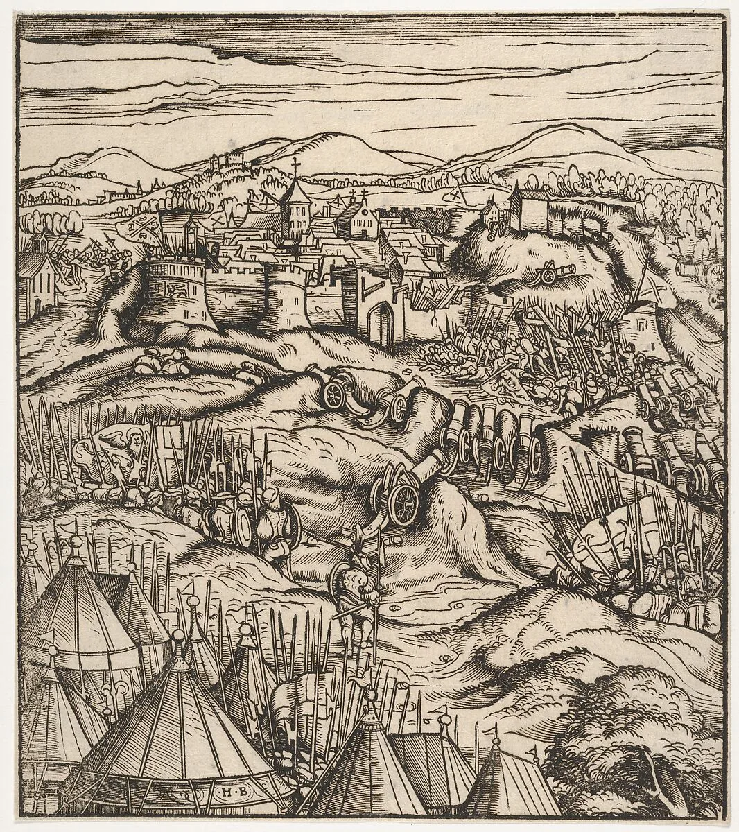 The Conquest of Gradisca, from Der Weisskunig — Hans Burgkmair|Jost de Negker|Marx Treitz-Sauerwein von Ehrentreitz