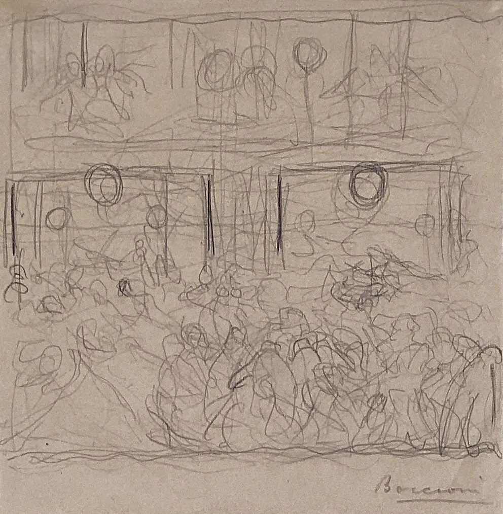 Study for "The Riot" — Umberto Boccioni