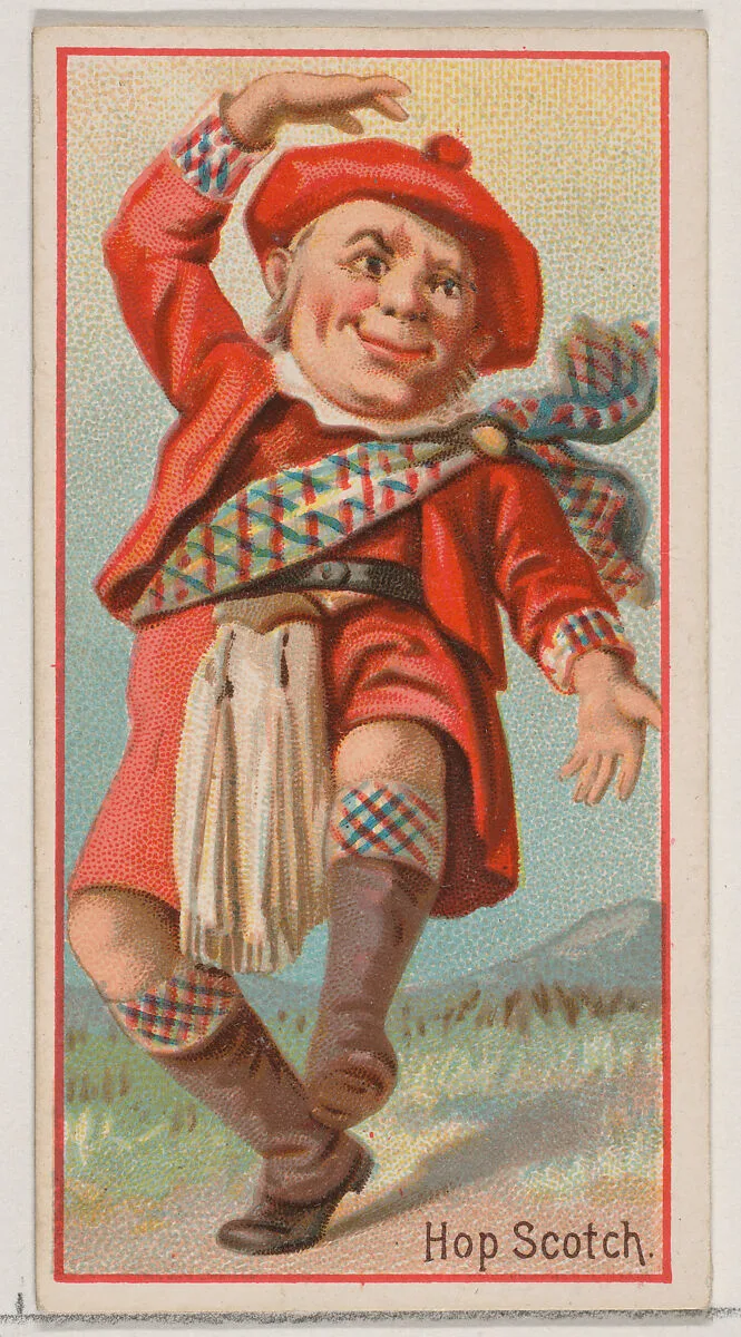 Hopscotch, from the Jokes series (N87) for Duke brand cigarettes — W. Duke, Sons & Co.|George S. Harris & Sons