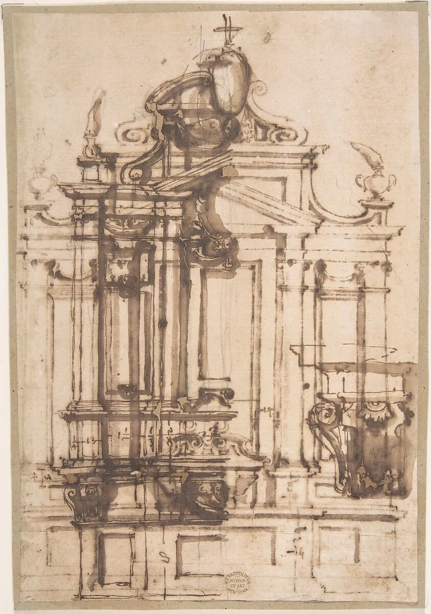 Architectural Drawing — Anonymous, Italian, 16th century