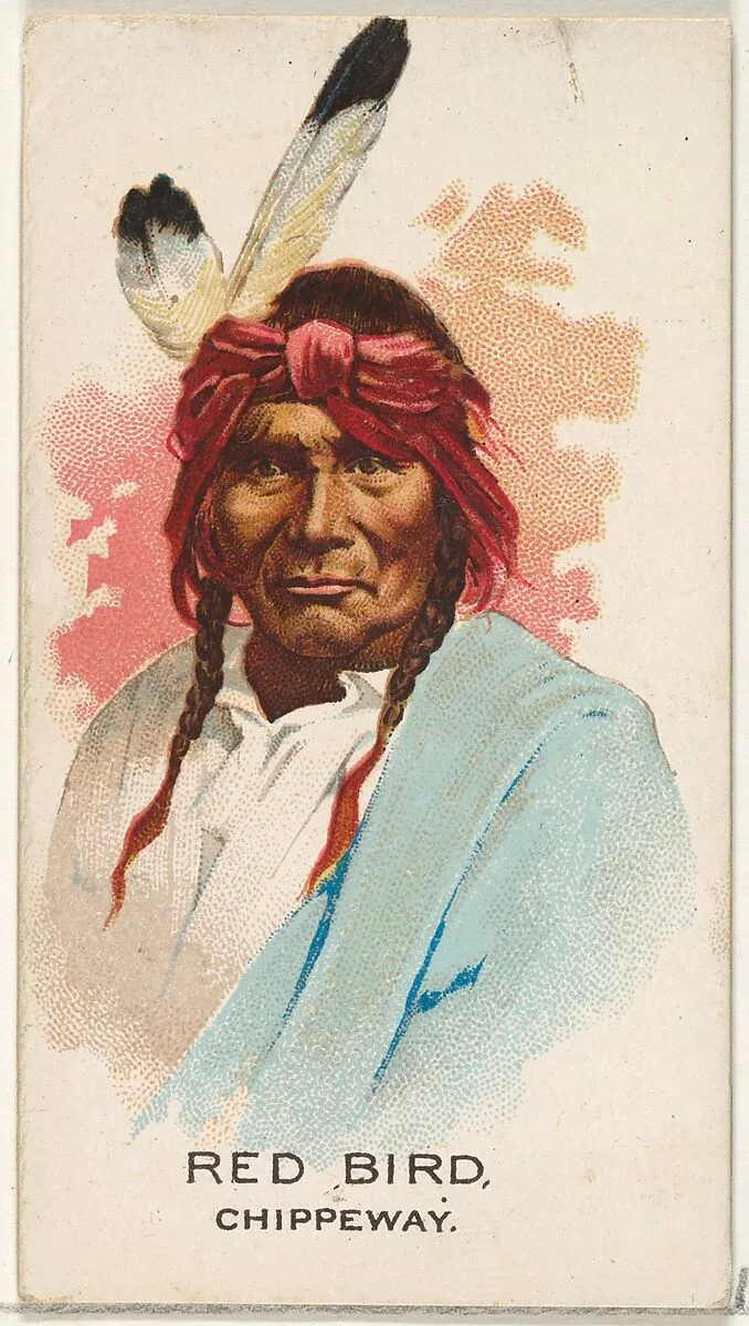 Red Bird, Chippeway, from the American Indian Chiefs series (N2) for Allen & Ginter Cigarettes Brands — Allen & Ginter