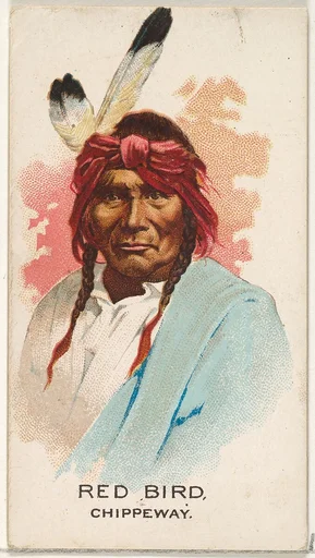 Red Bird, Chippeway, from the American Indian Chiefs series (N2) for Allen & Ginter Cigarettes Brands
