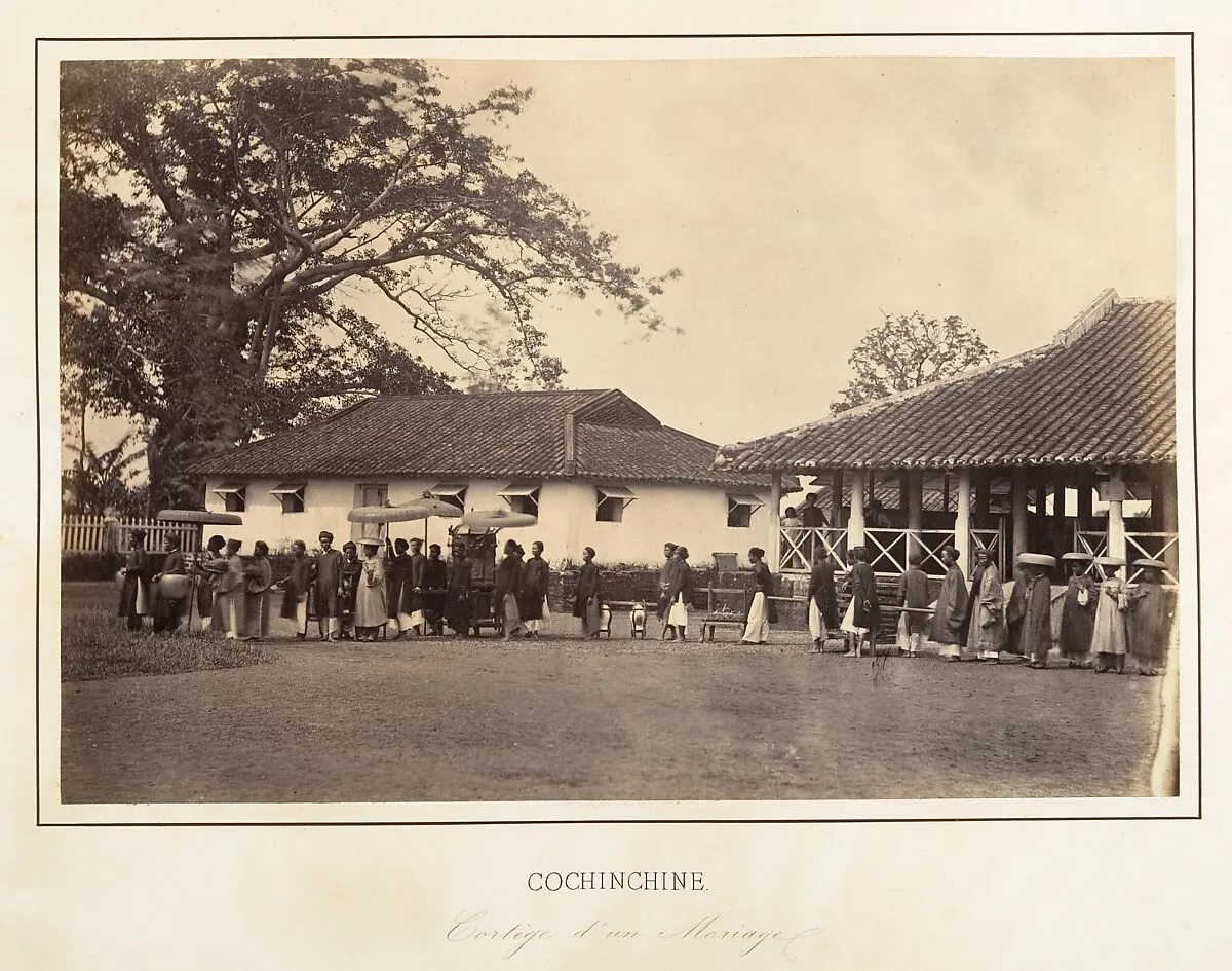 Cortège d'un mariage, Cochinchine — Emile Gsell