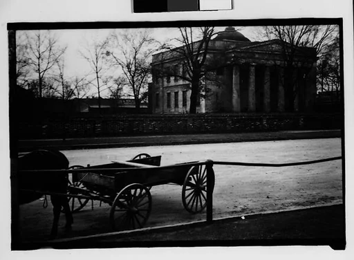 [Medical College with Horse-Drawn Wagon in Foreground, Augusta, Georgia]