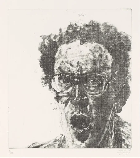 Self-Portrait with Open Mouth