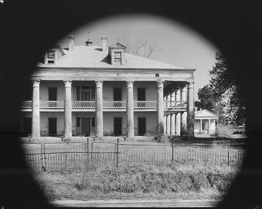 [Uncle Sam Plantation House and Smaller Greek Temple Building, St. James Parish, Louisiana]