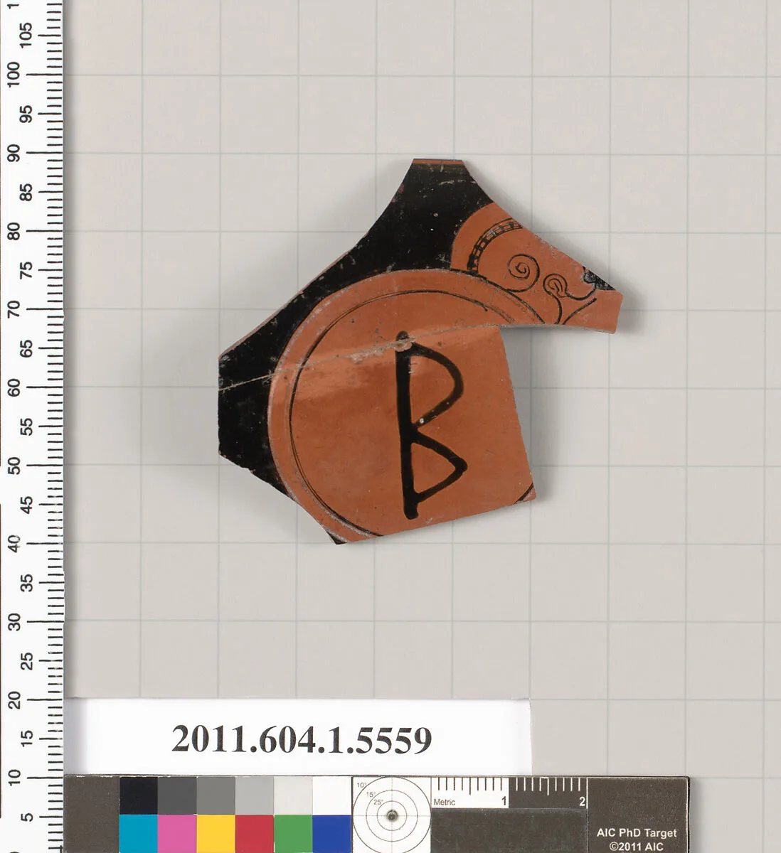 Terracotta rim fragment of a kylix (drinking cup) — Skythes