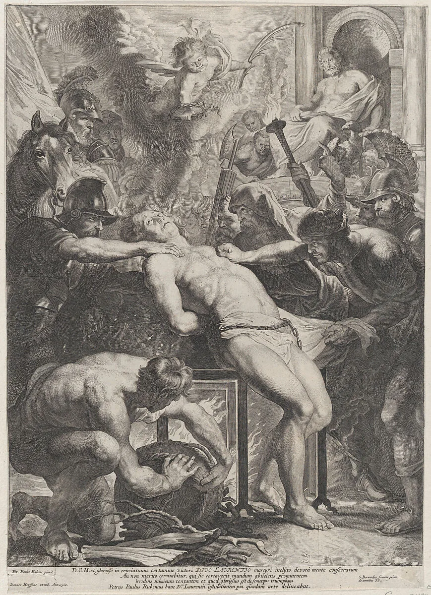Saint Lawrence at the Stake — Cornelis Meyssens|Lucas Vorsterman I|Peter Paul Rubens|Johannes Meyssens