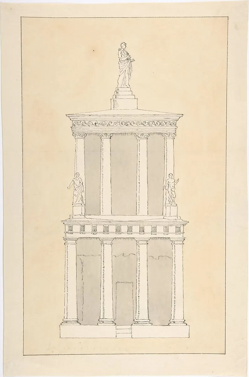Design for Tomb of Mamier — Anonymous, French, 18th century