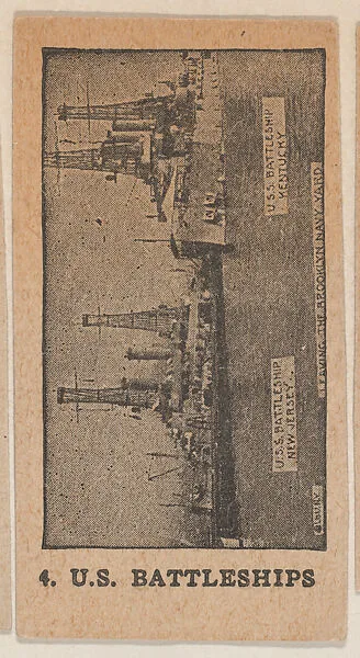 U.S. Battleships strip card (W511) — Unknown