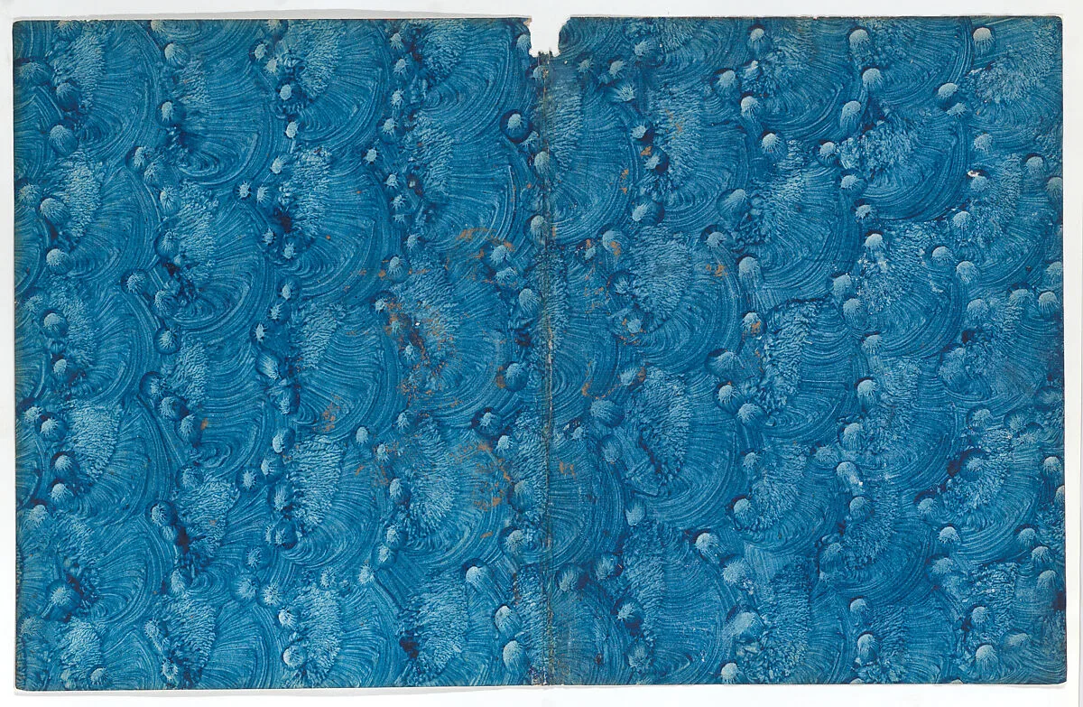 Book cover with curved blue pattern — Anonymous