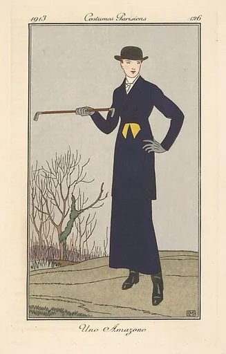 Une Amazone, from Costumes Parisiens