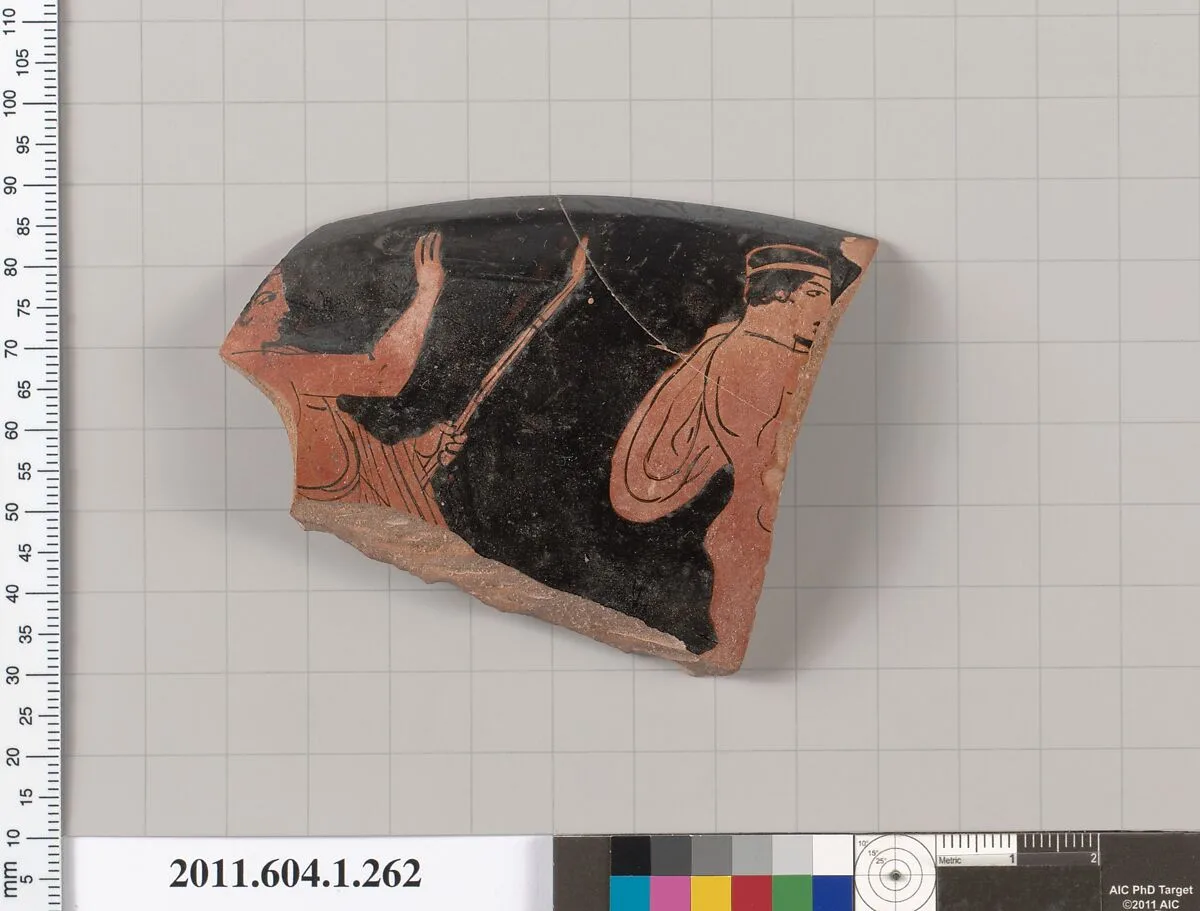Terracotta rim fragment of a kylix (drinking cup) — Unknown