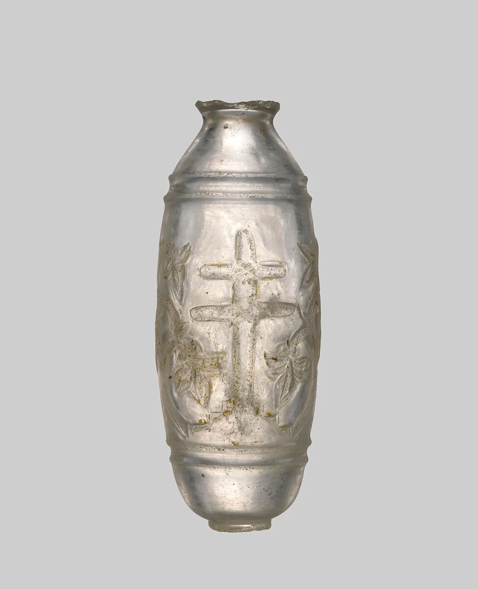 Rock Crystal Flask with Cross — Unknown