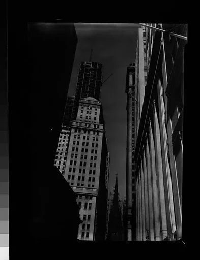 [Wall Street Looking West Towards Trinity Church, New York City]