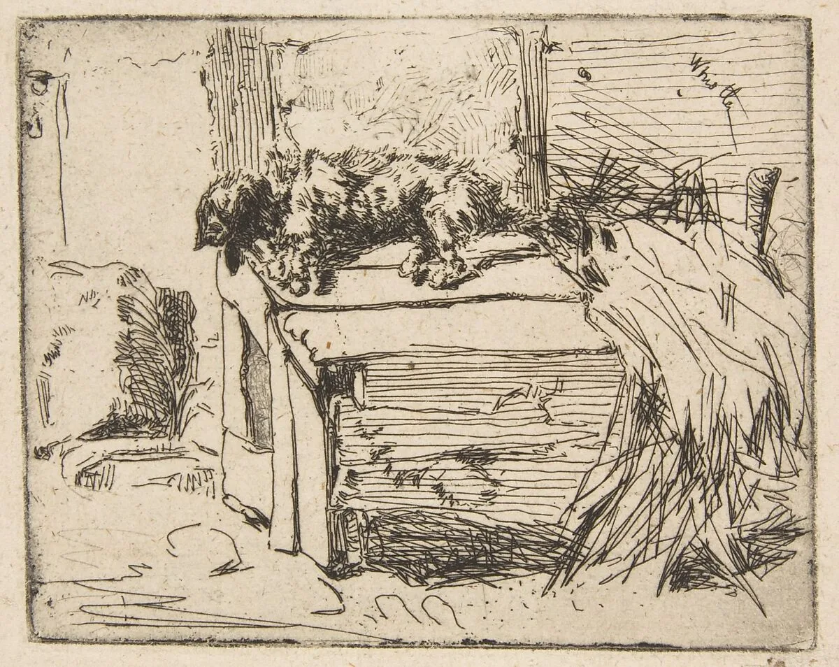 The Dog on the Kennel — James McNeill Whistler