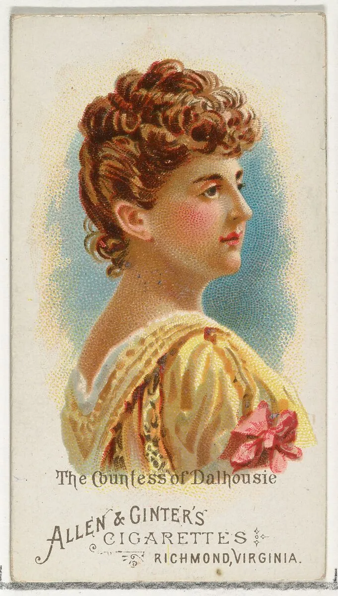 The Countess of Dalhousie, from World's Beauties, Series 1 (N26) for Allen & Ginter Cigarettes — Allen & Ginter