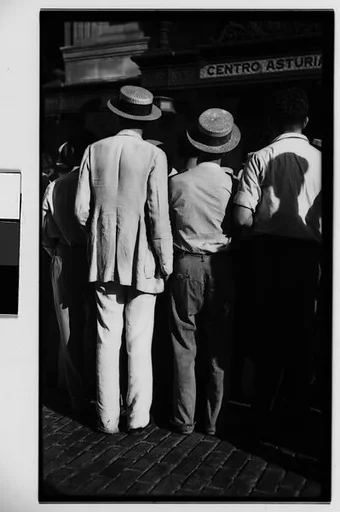 [Men Wearing Straw Hats, From Behind, Asturian Center, Havana]