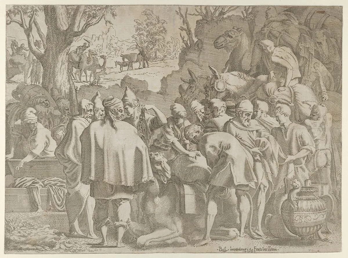 Search through the baggage of Joseph's brothers — Léon Davent|Francesco Primaticcio