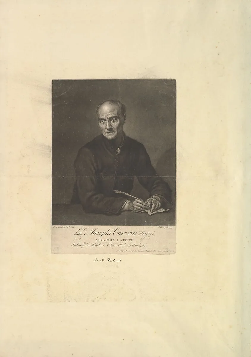 Joseph Carreras — John Faber, the Younger|Sir Godfrey Kneller|Joseph Carreras|John Faber, the Younger