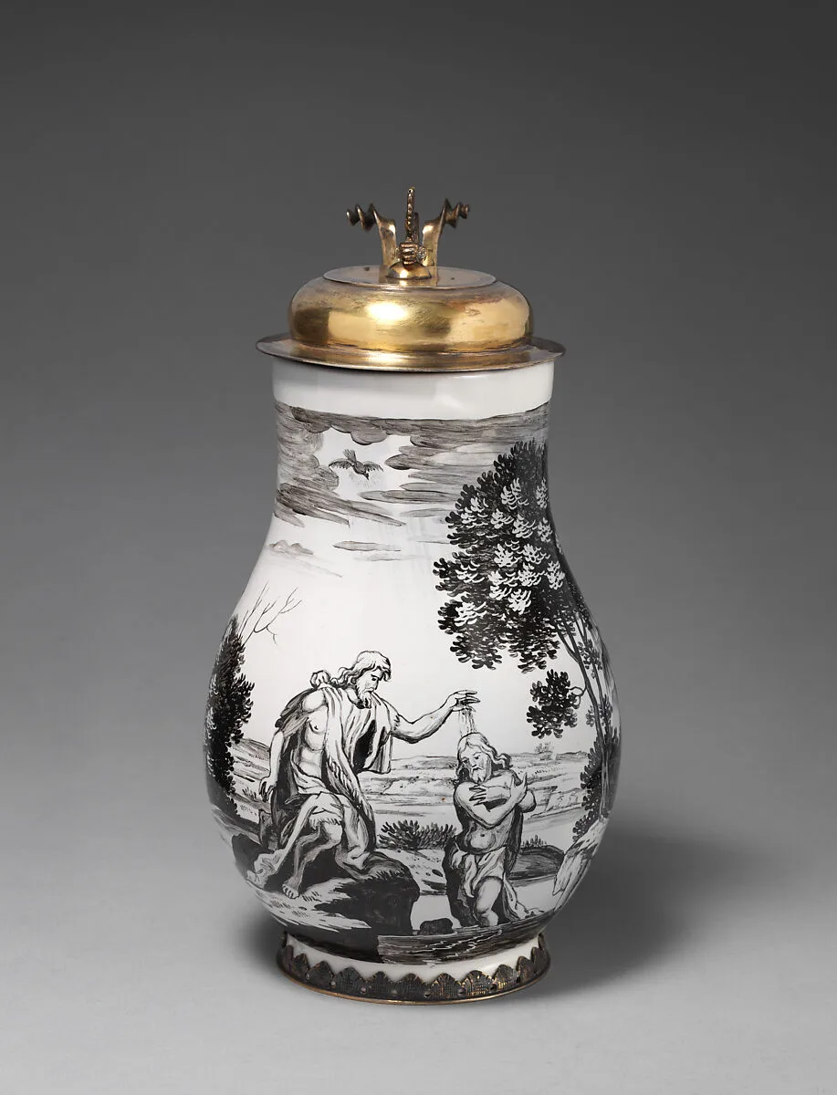 Jug with baptism of Christ — Jacob Hogel|Wölfgang Rössler|Anonymous