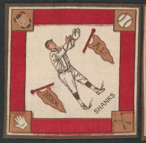 Howard Shanks, Washington, American League from Baseball Players Felt Blanket series (B18) — Unknown