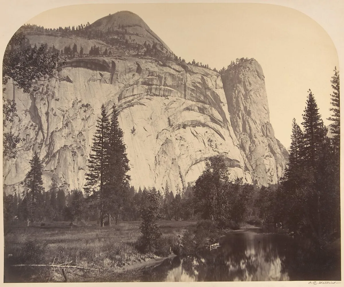 North Dome on left - Royal Arches - Washington Column — Carleton E. Watkins