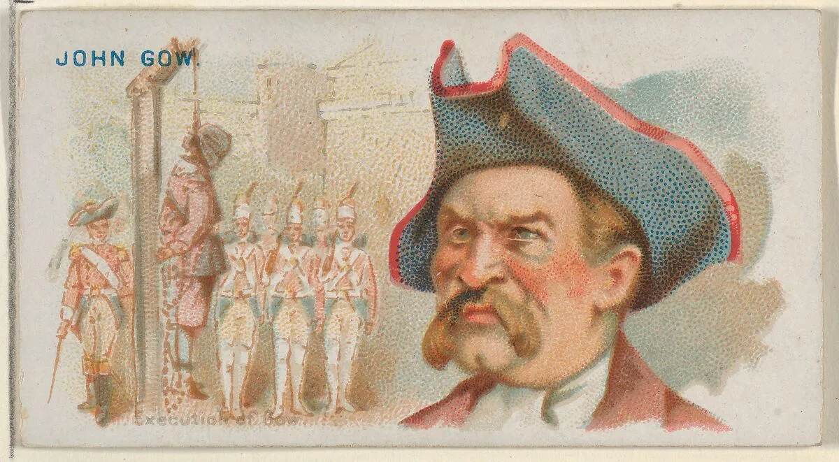 John Gow, Execution of Gow, from the Pirates of the Spanish Main series (N19) for Allen & Ginter Cigarettes — George S. Harris & Sons|Allen & Ginter
