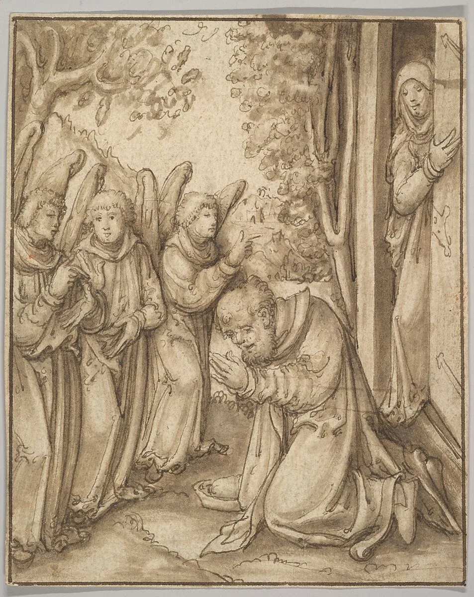 Abraham and the Three Angels — Wolfgang Krodel the Elder|Lucas Cranach the Elder|Lucas Cranach the Younger