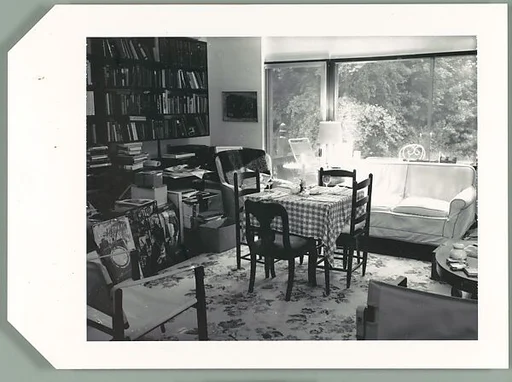 [Set Dinner Table in Walker Evans' Living Room, Old Lyme, Connecticut]
