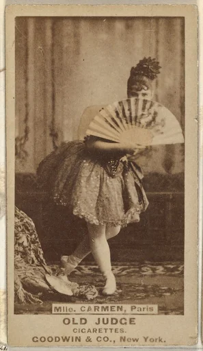 Mlle. Carmen, Paris, from the Actors and Actresses series (N171) for Old Judge Cigarettes