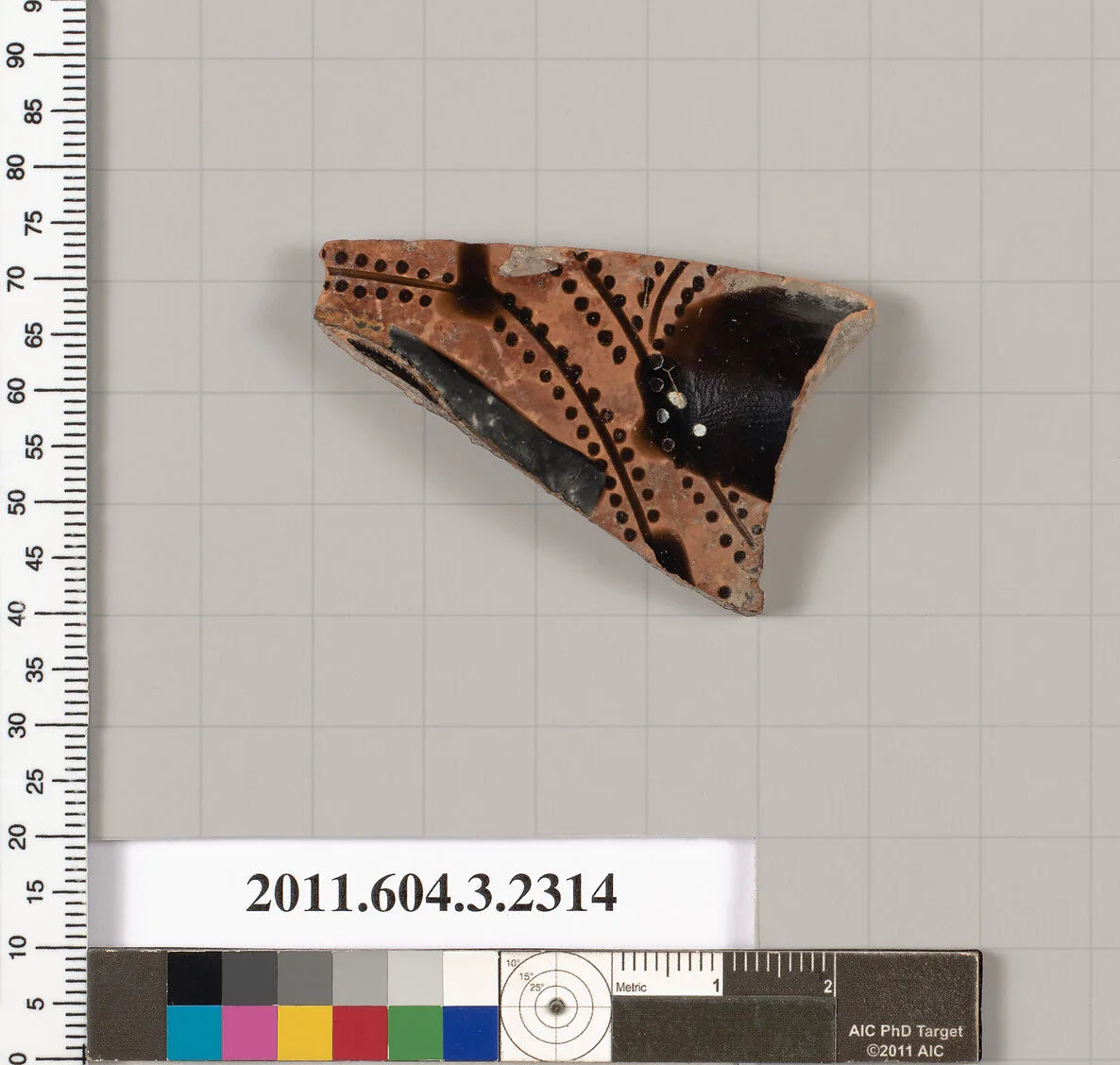 Terracotta fragment of a kylix: eye-cup (drinking cup) — Unknown