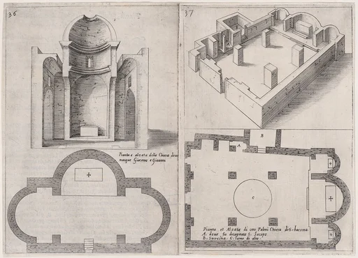 29th and 30th Plates, from Trattato delle Piante & Immagini de Sacri Edifizi di Terra Santa (Treatise of the Plans & Images of the Sacred Buildings of the Holy Land)