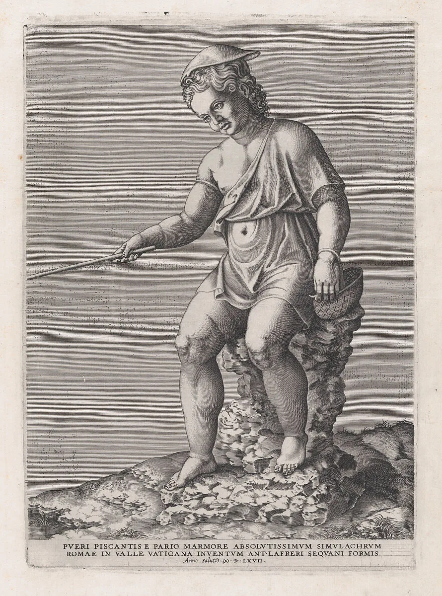 Speculum Romanae Magnificentiae: The Little Angler — Antonio Lafreri|Anonymous
