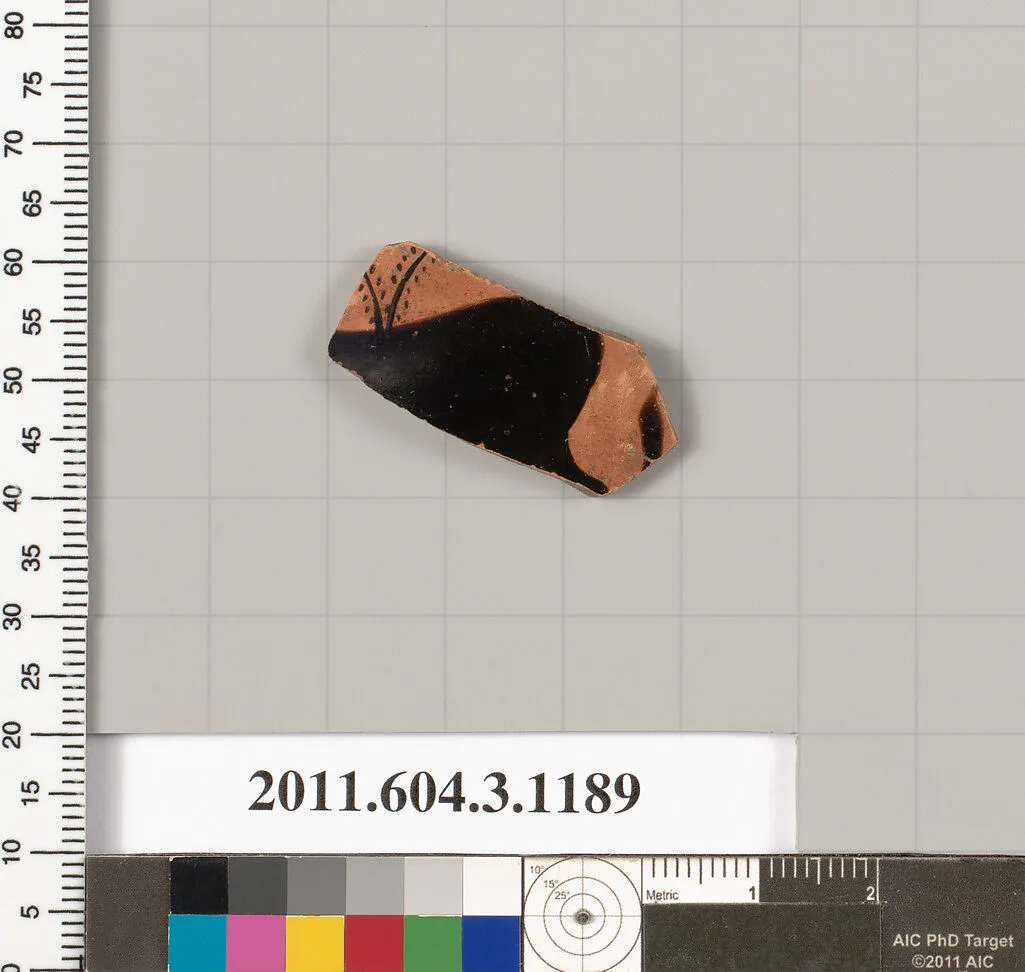 Terracotta fragment of a mastoid (drinking cup with narrow base) — Unknown