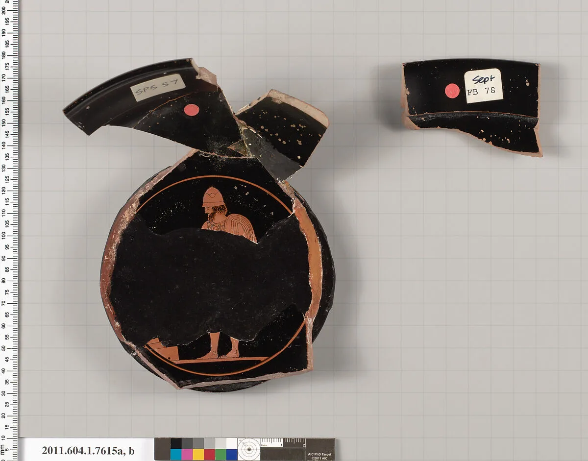 Terracotta fragments of a stemless cup (drinking cup) — Unknown