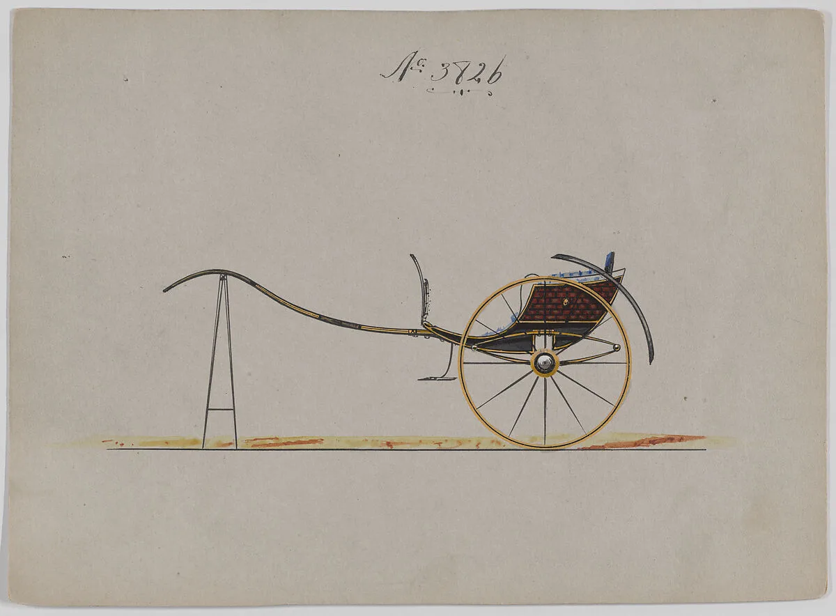 Design for Dog Cart or 2 Wheeler, no. 3826 — Brewster & Co.
