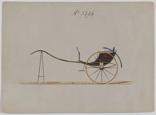 Design for Dog Cart or 2 Wheeler, no. 3826