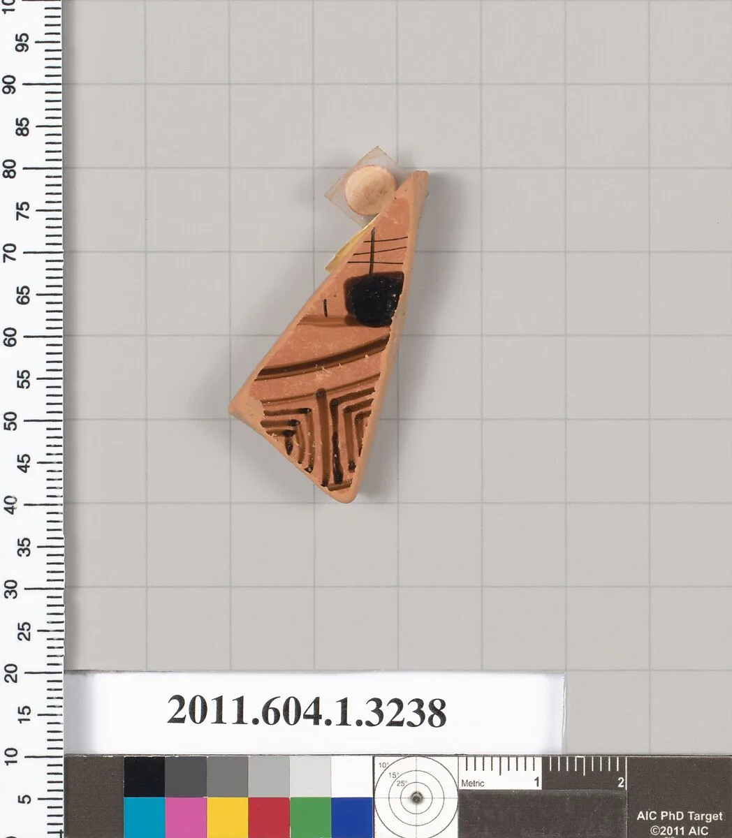Terracotta fragment of a kylix (drinking cup) — Unknown
