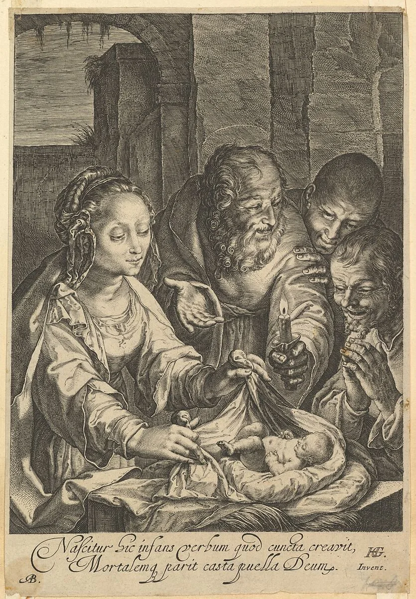 The Adoration of the Shepherds — Hendrick Goltzius|Abraham Blooteling