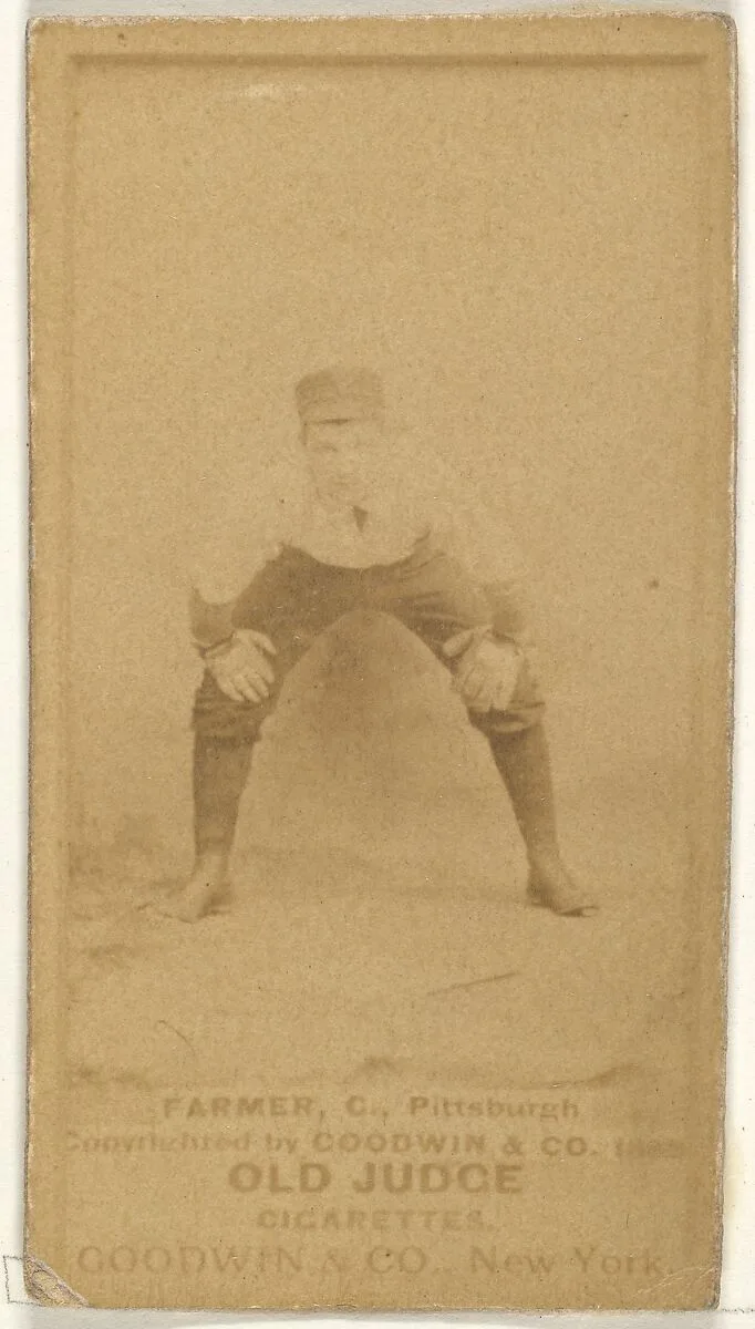 Bill Farmer, Catcher, Pittsburgh, from the Old Judge series (N172) for Old Judge Cigarettes — Goodwin & Company