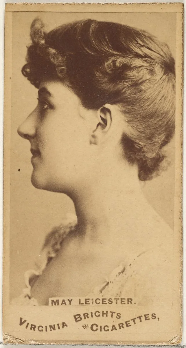 May Leicester, from the Actors and Actresses series (N45, Type 1) for Virginia Brights Cigarettes — Allen & Ginter