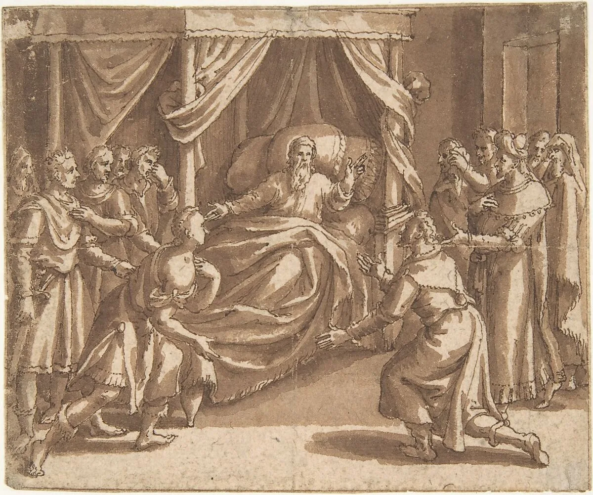 Jacob Blessing his Sons — Adam van Noort