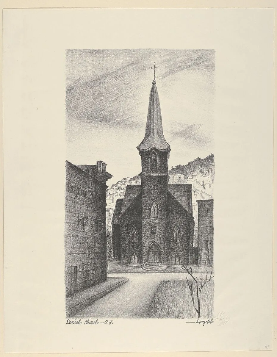 Danish Church, San Francisco — Marguerite Redman Dorgeloh|WPA