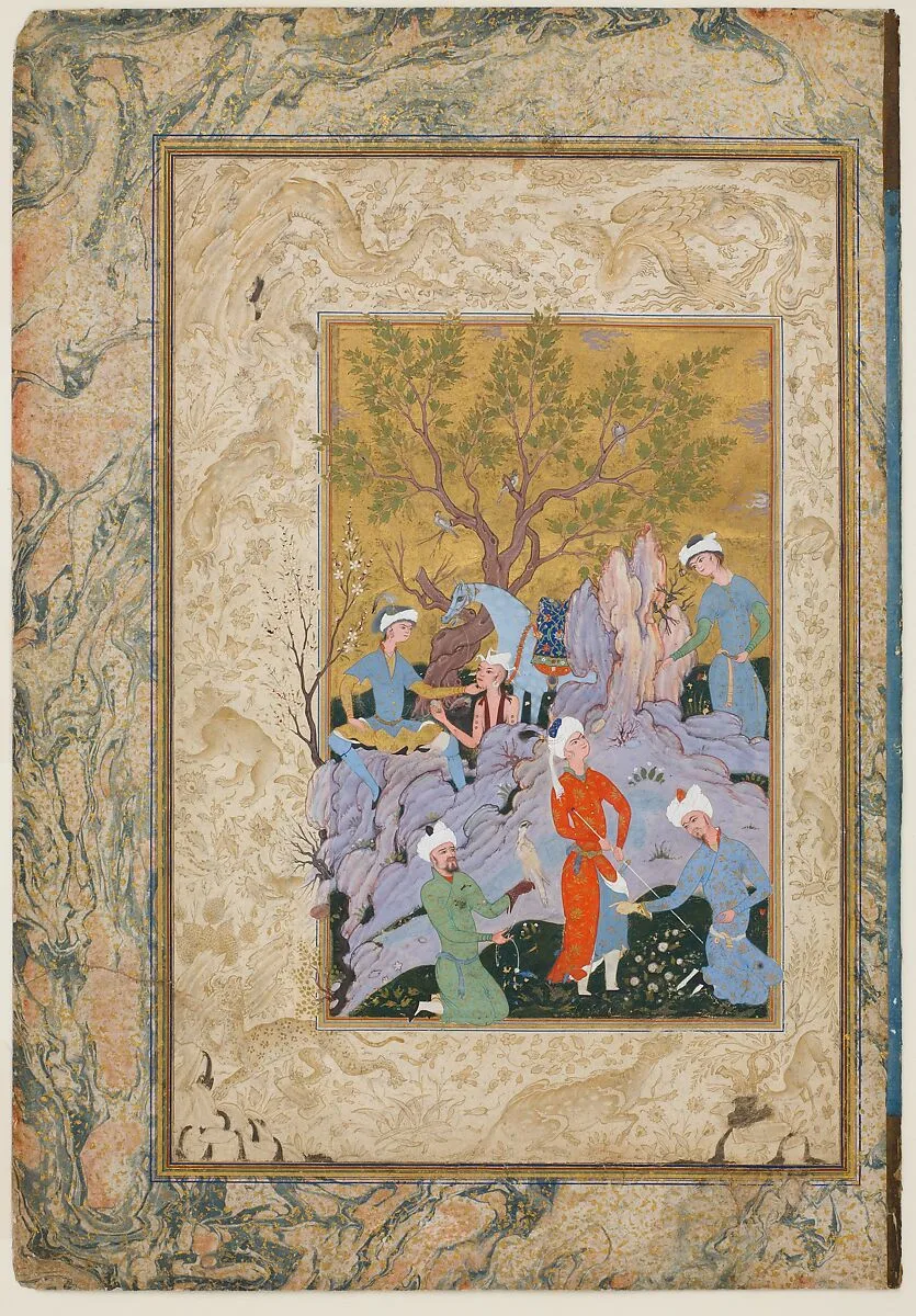 Princely Hawking Party — Mirza 'Ali