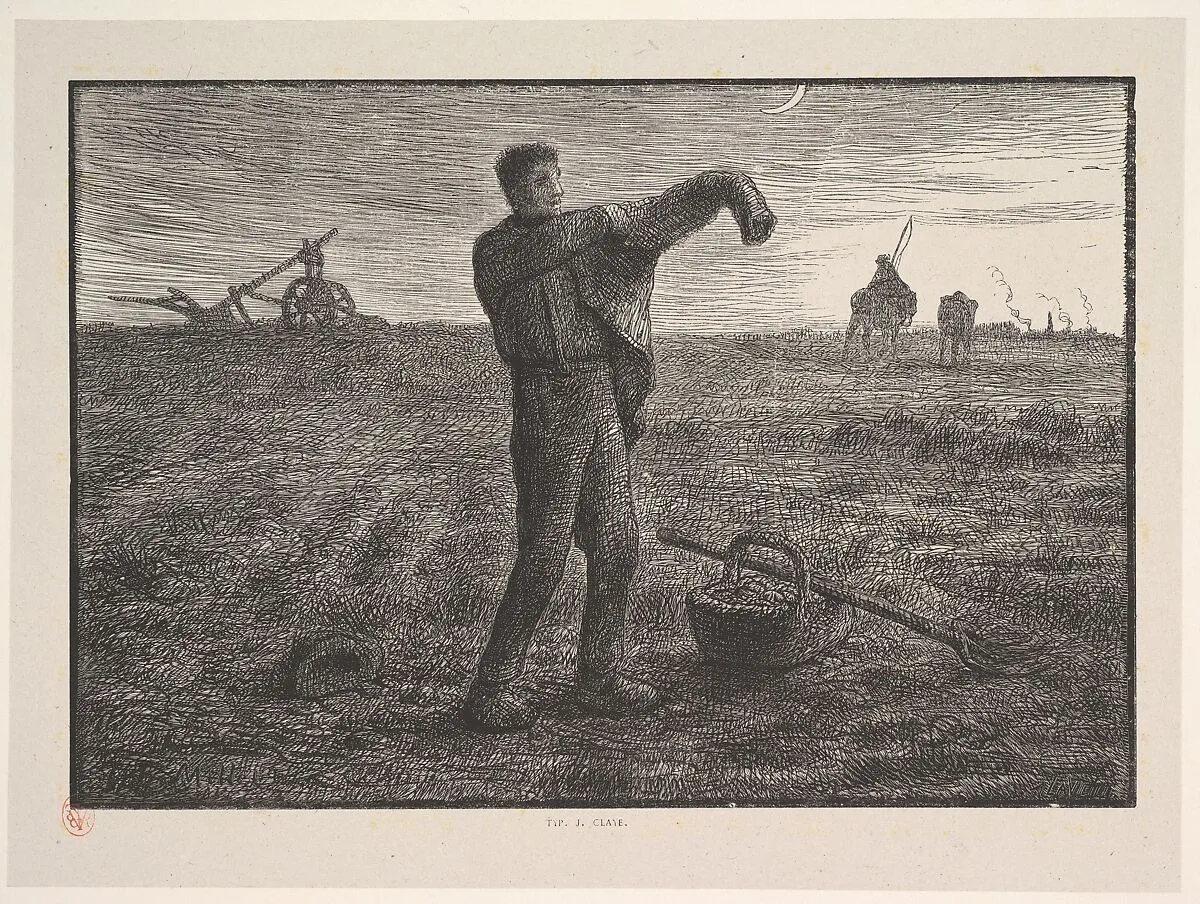 Evening, from "Four Times of the Day" — Jean-François Millet|Jacques-Adrien Lavieille