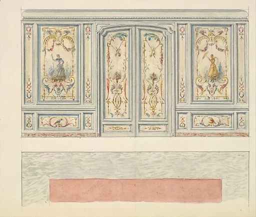 Design for a Wall Elevation with Double Doors (Fifth Floor)