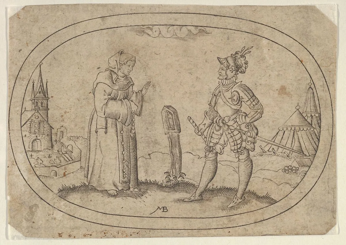A Friar and a Soldier, from Das Bossenbüchlein — Mathais Beitler|Stephan Herman